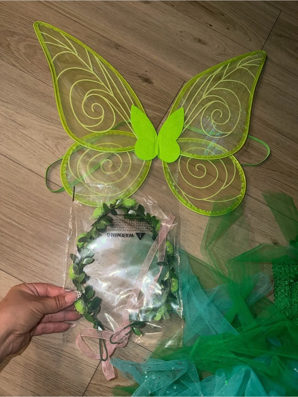 Fairy Costume for Girls with Wings & Crown